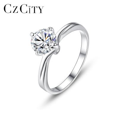 China CZCITY Wedding Design Luxury Silver Moissanite Eternity Love Jewelry Women Girl CLASSIC Accessory Ring Jewelry for sale