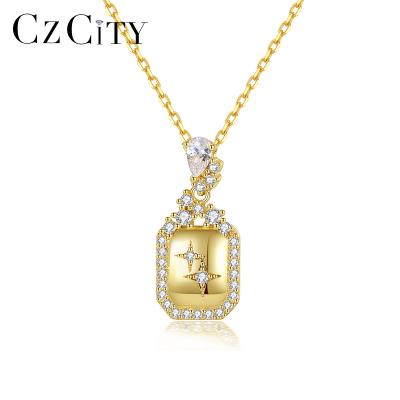 China Fashion Jewelry Designer Fashion Jewelry Charm Trending 925 Women's Jewelry Desk/Pendant Career CZCITY 14K Gold Plated Necklace for sale