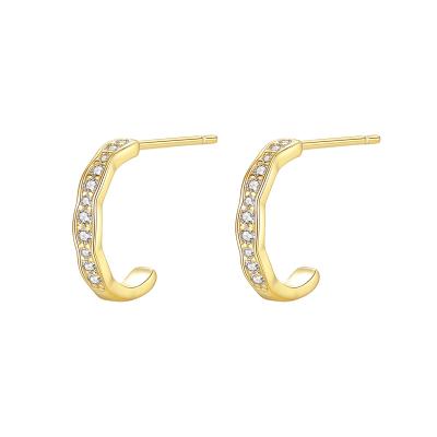 China Genuine CZCITY TRENDY 925 Sterling Earings Circles For Women 2021 Women Shape Jewelry Silver Circle Earrings for sale