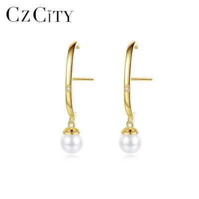 China CZCITY TRENDY Zirconia Jewelry Hot Selling Women Silver 925 Sliver Trendy Fashion Drop Earrings for sale