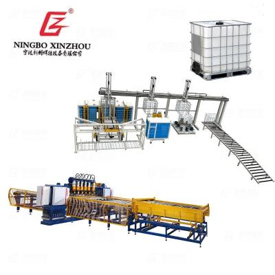 China Manufacturing Plant IBC cage line(welding+bending+clinching+punching) for sale