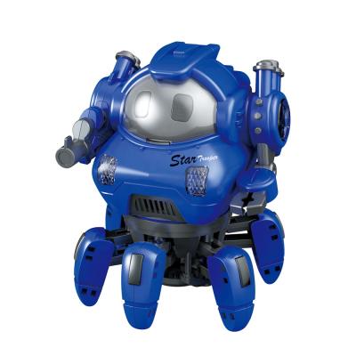 China 2021 Cartoon Toy 2021 Kids Music Fun Height Rotating Dancing 6 Claw Robot Electric Dancing Robot Hexapod with Light and Healthy Kit for sale