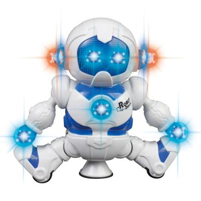 China Cartoon Toy Children Toys Dance Robot Rotating Toys 360degree With Light And Music Toys for sale