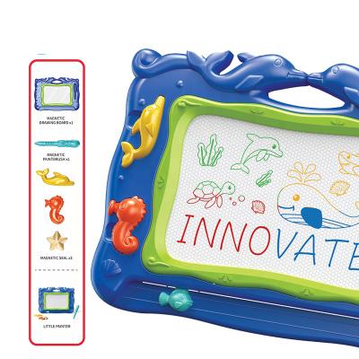 China Writing /painting Toys Educational Wholesale Cartoon Seas Plastic Magnetic Writing Board Drawing Board For Kids for sale