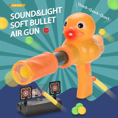 China Toy Guns Plastic Ball Gun Game Shooting Toys Wholesale Toy Pistola Duck Sound Light Electronic Soft Bullet for sale