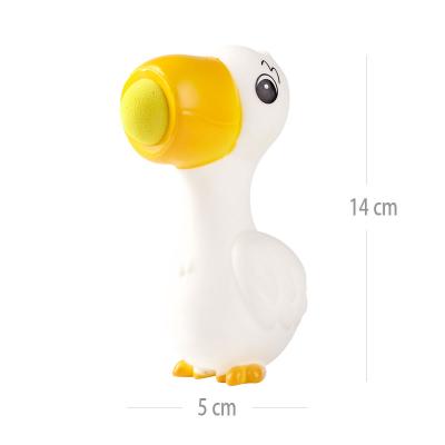 China PVC Electronic Duck Shoot Toys Popper Shooting Animal Eco-friendly Creative Toy Custom Adorable Soft Toys Spindle Balls for sale