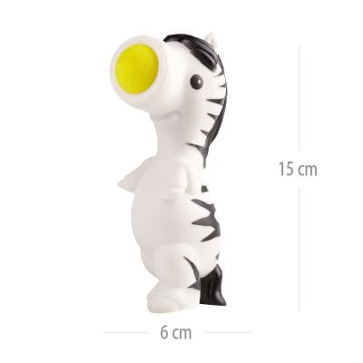 China Electronic Toy 2021Hot Sell Toy Animal Popper Shooting Spitting Soft Rubber Ball Animal Child Outdoor Pneumatic Zebra Sprout Toys for sale