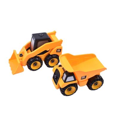 China Toy Popul Quality Diy Bulldozer Dump Truck Diecast Assembly Toys Cars Truck Cars Kids Play for sale