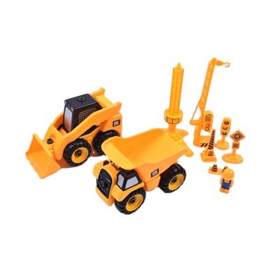 China Toy Factory Diecast Good Selling Quality Diy Bulldozer Dump Truck Assembly Toys Cars Truck Cars Kids Play for sale