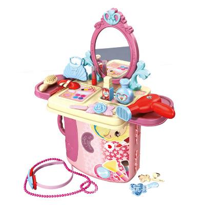 China Electronic Toy Beauty Girls Set Toys Pretend Makeup Table Toys with Accessories Dressing Table Toys for Kids for sale