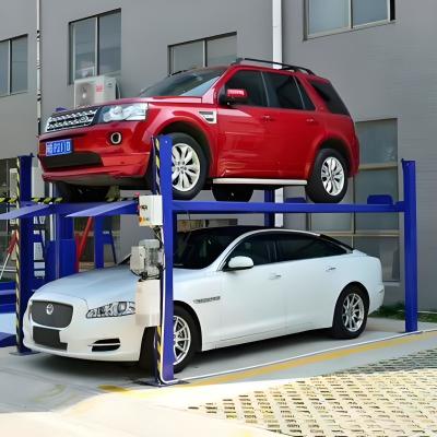 China Load 2500kg 4 Post Car Parking Lift PLC Hydraulic Parking System for sale