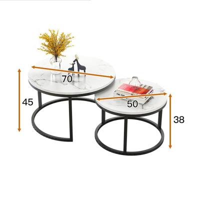 China Modern custom round tea table living room furniture (height) adjustable cheap table center round marble coffee table for sale