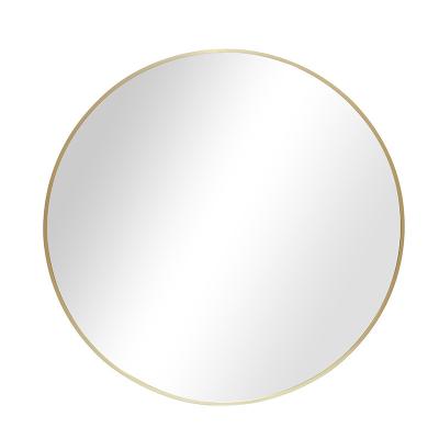 China Cheap Large Decor Samll Quantity Acceptable Decorative Round Wall Mirror Modern Silver Hotel Bathroom Mirrors Home Decoration Mirrors for sale