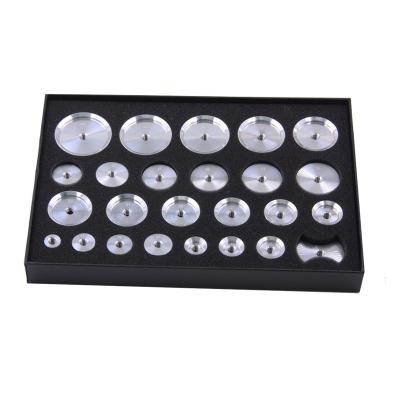 China Aluminum Threaded Watch Case Dies Set 25 Pcs Durable Watch Mold Crystal Case Dies Set Aluminum Back Closers for sale