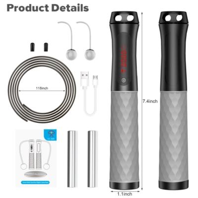 China Digital Counting New Design Digital Skipping Rope Hot Selling ABS Wireless Handle Material Wireless Skipping Rope for sale