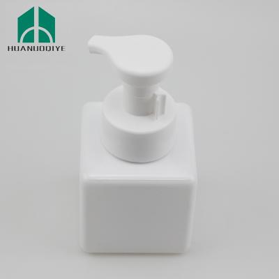 China 250ml 300ml Non-Toxic White Square Plastic PET Hand Soap Foaming Pump Wash Bottles for sale