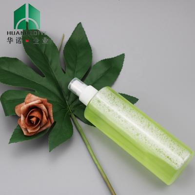 China Cylindrical Household Products 8oz 250ml PET Plastic Packaging Bottle With Conditioner Dispenser Pump for sale