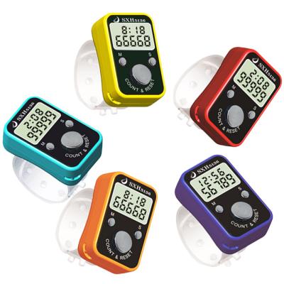 China Counting Golf Portable Electronic Finger 5 Digit LED Digital Ring Tally Counter Hand Held For Muslim Prayer for sale