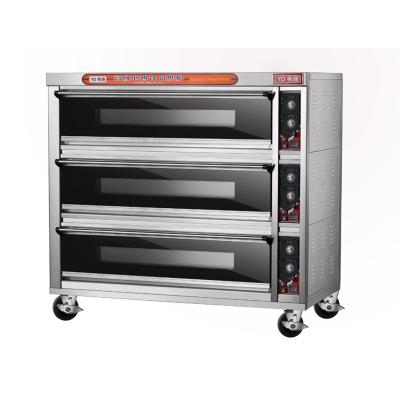 China Bakery Platform Oven 3-Deck-9-Tray Electric Baking Panaderia Horno Equipment Pizza Cake Bread Oven Prices for sale