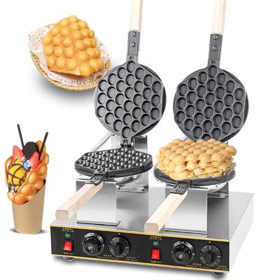 China Thermostat 110V 220V Non-stick Pan Iron Bubble Eggs Cake Baker Adjustable Commercial Electric Waffle Maker Bubble Egg Waffle Maker Blast Eggettes Maker for sale