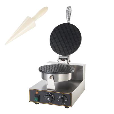 China Adjustable Commercial Nonstick Waffle Cone Maker Machine 21cm Thermostat Ice Cream Waffle Cone Maker Egg Roll Maker for sale