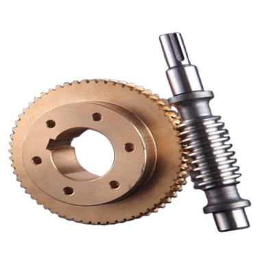 China Transmit motion and power between parallel shafts made of C45, bronze and stainless steel, cast iron worm gear and shaft for sale