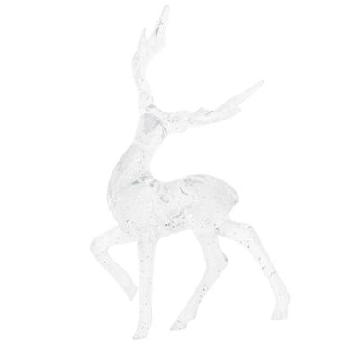 China Crystal Elk Lighting Chain Sika Deer Lead Christmas Decoration Modeling Ornamental Christmas Light Holiday Battery Coin Festoon Lamp for sale