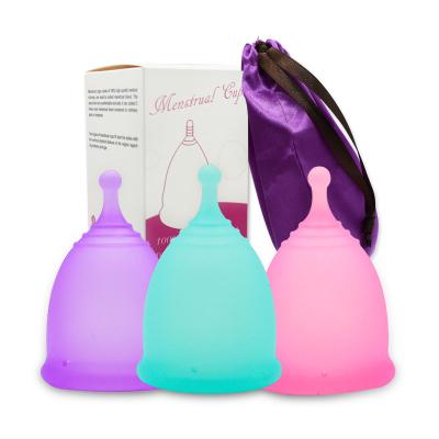 China Silicone Lady Period Cup Reusable 100% Medical Reusable Menstrual Cup for sale