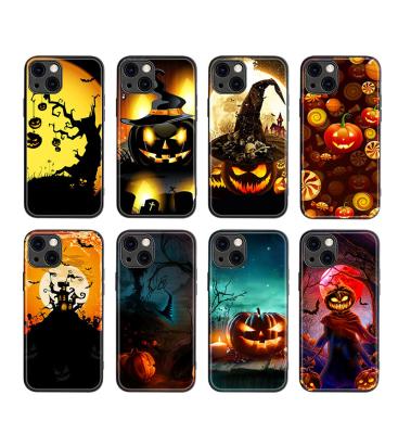 China New Tempered Glass Halloween Tempered Glass Phone Case For Iphone13 14 Pro Max for sale