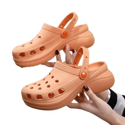 China Summer Breathable Women's Outdoor Solid Thick Outsole EVA Sandals Mules Clogs Slides Slippers Custom Made for sale