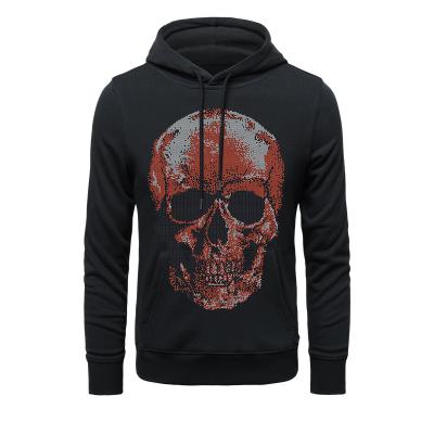 China High Quality Oversized Skull Anti-Shrink Crystal Rhinestone 2022 Spring Pullover Hoodies for sale