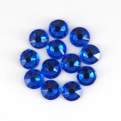 China High Quality Cuts SS10 SS16 SS 20 SS30 Sapphire Hotfix Loose Rhinestones Flatback 16 for sale