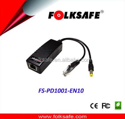 China Non-Isolated POE 12VDC PoE PD Splitter with RJ45 and Power Connector for sale