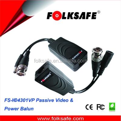 China UTP BNC RJ45 cat5/6 Power Balance Transformer Passive Video Transceiver with Folksafe FS-HD4301VP Support HD CVI TVI AHD CVBS Camera FS-HD4301VP for sale