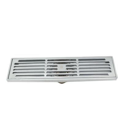 China Hotel Bathroom Basin Long Floor Drain with Antique Design Style and Strainer Mat for sale