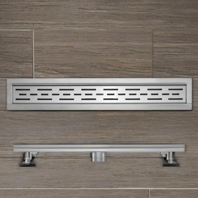 China Long 24-Inch Stainless Steel Floor Drain for Washroom in Modern Hotels and Factories for sale