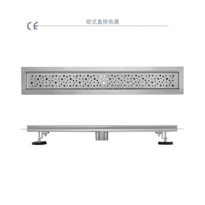 China Modern 24-Inch Anti-Odor Stainless Steel Long Floor Drain Shower Hair Catcher for Basin Use for Hotels Factory Supplied for sale