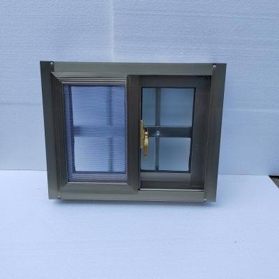 China Aluminum Alloy Push-Pull Sliding Windows with Roller Blind for Rural Self-Built Housing and Warehouses for sale