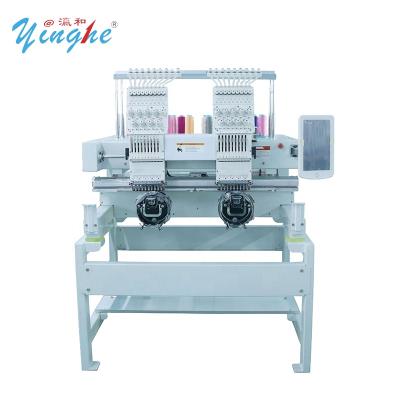 China Hat/T-shirt/Flat/3D/Towel/Leather/Jacket Embroidery 2 Heads 9 Needle Embroidery Machine YH-902 for sale