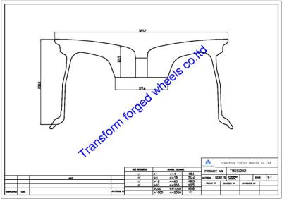 China TM211002 21X10 inches forged wheels monoblock wheels blanks Dimple style barrel and rims for sale