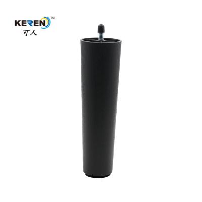 China KR-P0330 Popular Plastic Round Sofa Legs Black Color With Screw 60*45*200mmH for sale