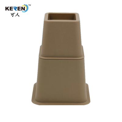 China KR-P0246K 8 Piece Adjustable Bed Leg Risers Stackable With Brown Box Anti Slip for sale