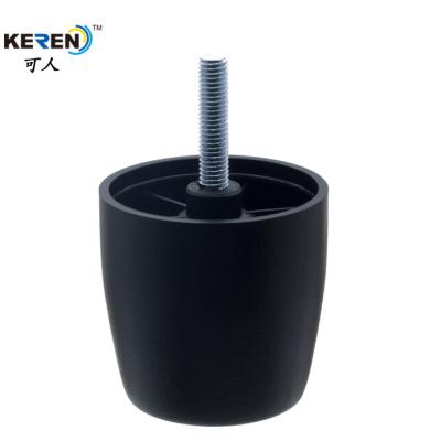 China KR-P0105 Decorative Plastic Round Sofa Feet M8 Bolt High Corrosion Resistance for sale