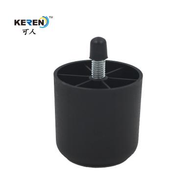 China KR-P0253 Round Adjustable Plastic Bed Frame Feet Sliders Glides PP Strong Load Bearing for sale