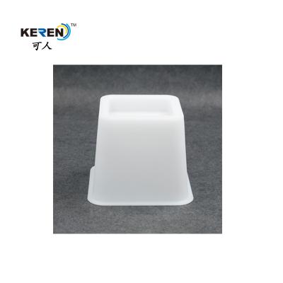 China KR-P0258WH White Plastic Adjustable Bed Risers Set Of 4 Wear Protection Easy Install for sale