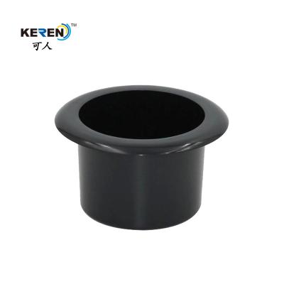 China KR-P0212 2 Inch Cooling Recessed Cup Holder Plastic Material For Furniture Deep Black for sale