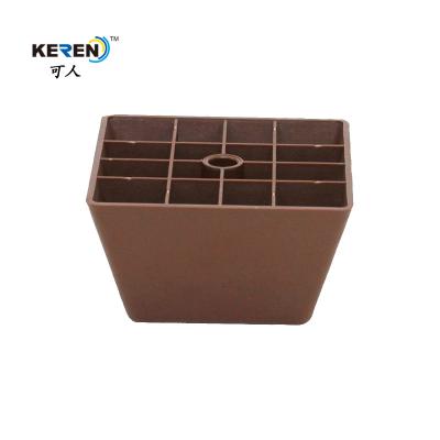 China KR-P0169BR Dark Brown Plastic Furniture Leg Cabinet Feet Easy Fitting Reduce Slip for sale