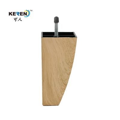 China KR-P0156W1 Wooden Color Plastic Furniture Legs Replacement ABS 140mm Height for sale