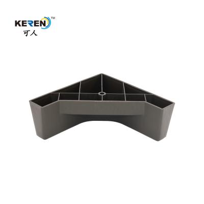 China KR-P0278 Smooth Plastic Sofa Legs Replacement , Modern Triangle Sofa Legs Long Lifespan for sale