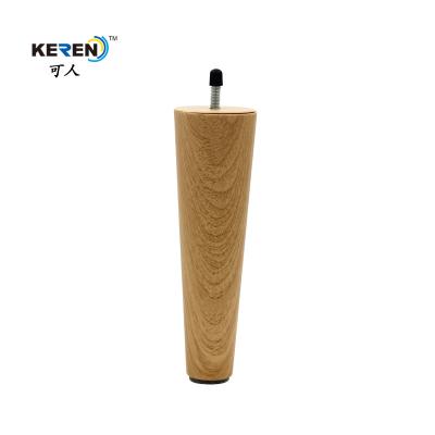 China KR-P0297W1 Heavy Duty Round Sofa Legs 60mm Diameter Easy Install Wood Grain for sale